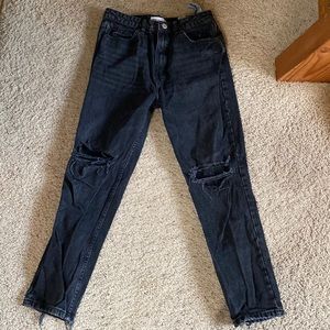 Zara black straight jeans